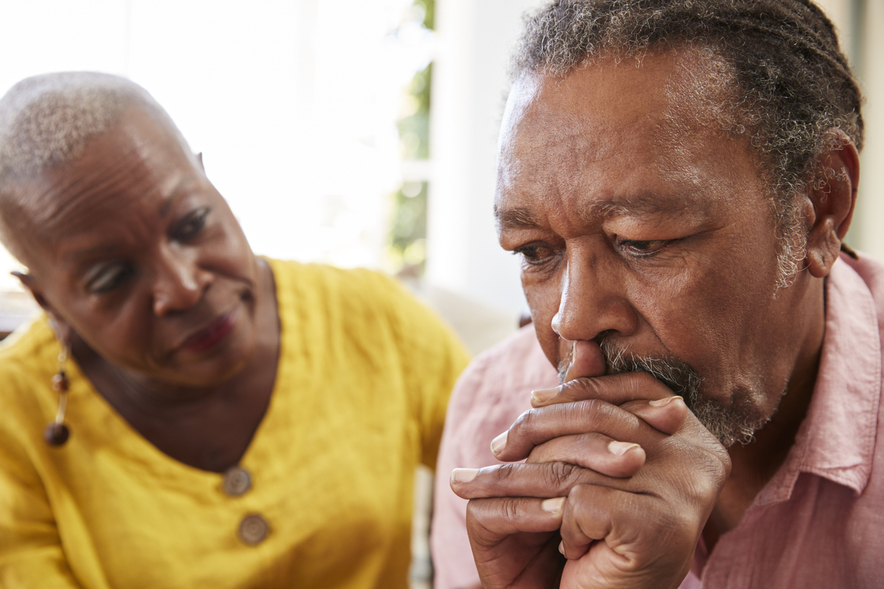 Senior Woman Comforting depression in seniors